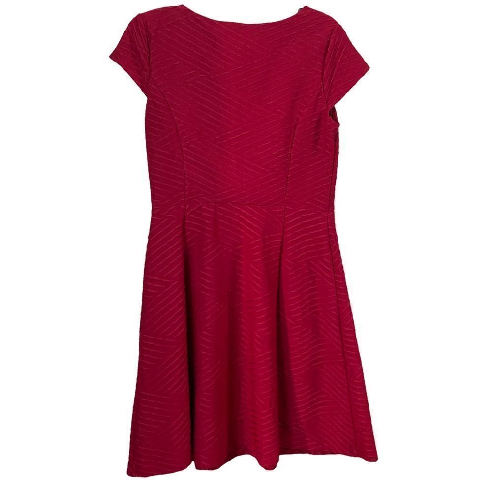 EN FOCUS STUDIO Red Texture Mini Dress Size 12 - Picture 4 of 6